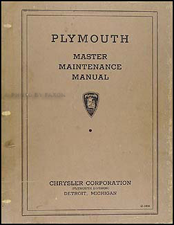 1934-1936 Plymouth Original Master Shop Manual