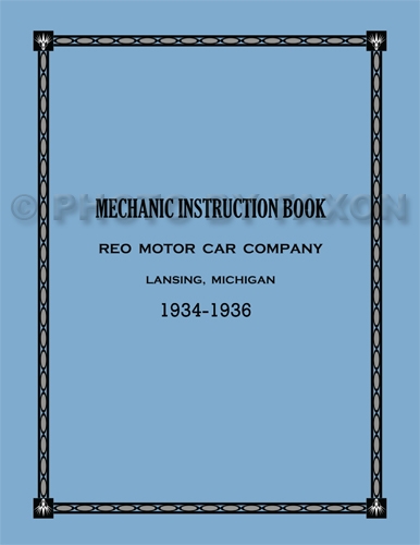 1934-1936 Reo Repair Manual Reprint 