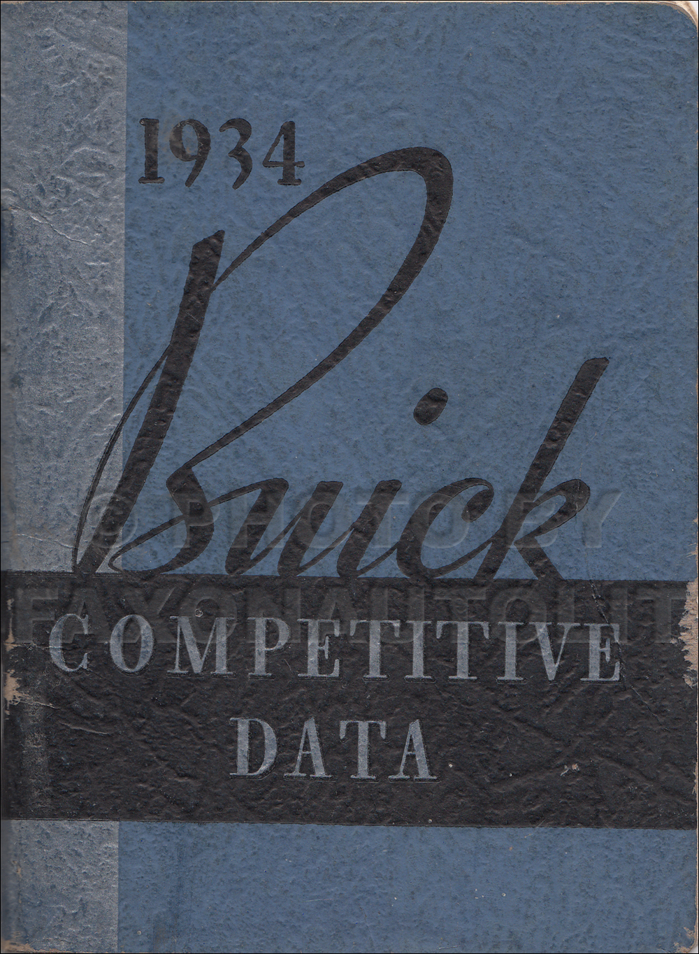 1934 Buick Competitive Comparison Dealer Album Original