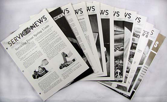 1934 Chevrolet Service News (12 issues) Reprint Manual Revisions