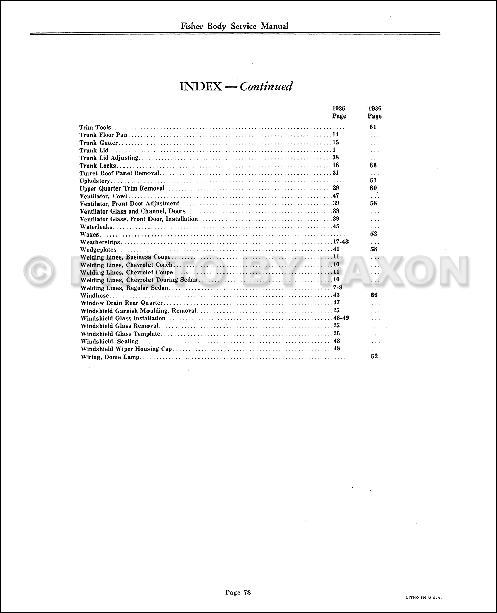 Table of Contents Page 4
