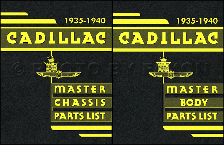1935-1940 Cadillac Parts Book Reprint 2 Volume Set