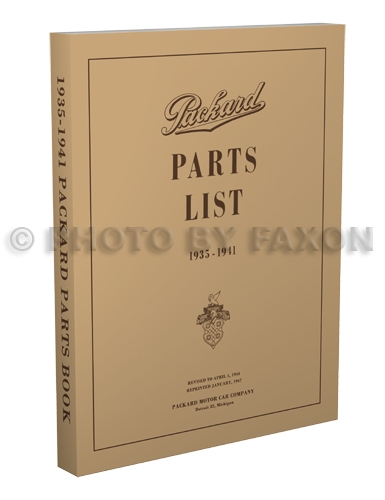 1935-1941 Packard Master Parts Book Reprint 120, Six, Eight, Super Eight
