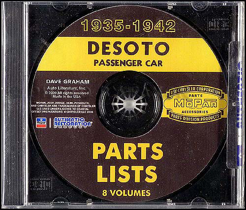1935-1942 DeSoto CD-ROM Parts Books
