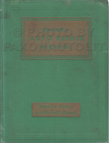 1935-1942 Motors Shop Manual for US Cars