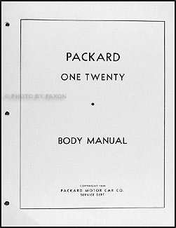 1935-1942 Packard 120 Body Repair Manual Reprint 