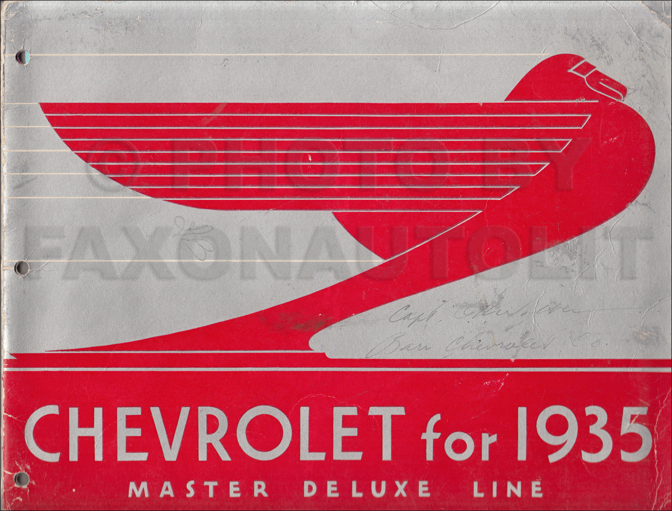 1935 Chevrolet Master Deluxe Car Dealer Album Original
