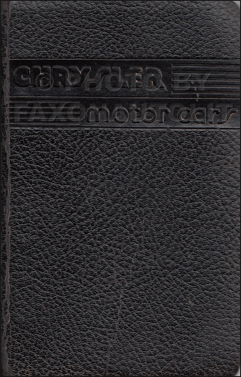 1935 Chrysler Data Book Original