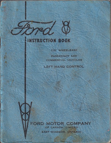1935 Ford Car & Pickup Owner's Manual Original CANADIAN