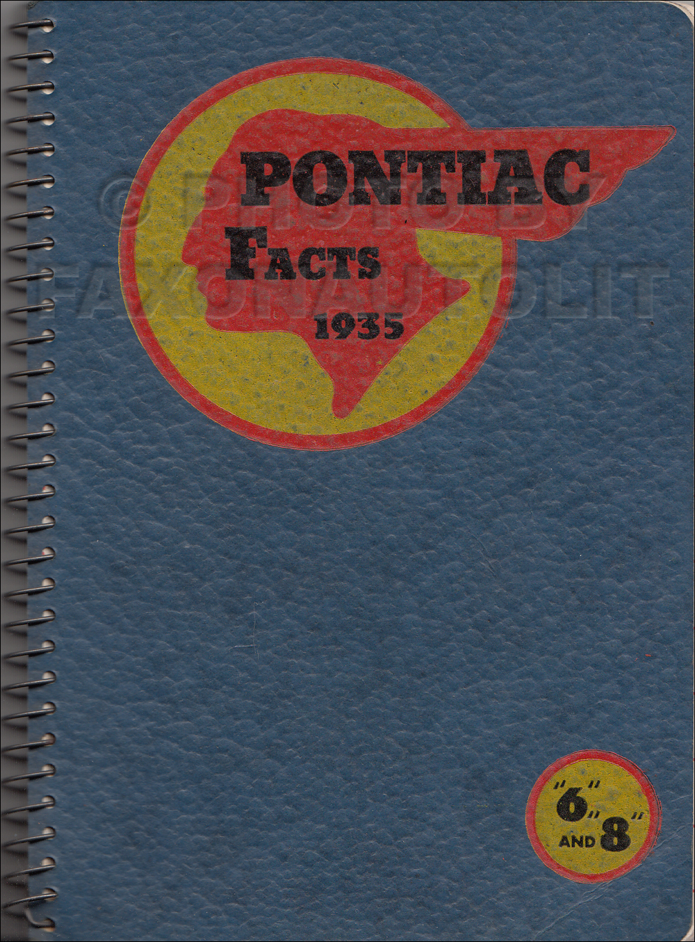 1935 Pontiac Data Book Dealer Album Original