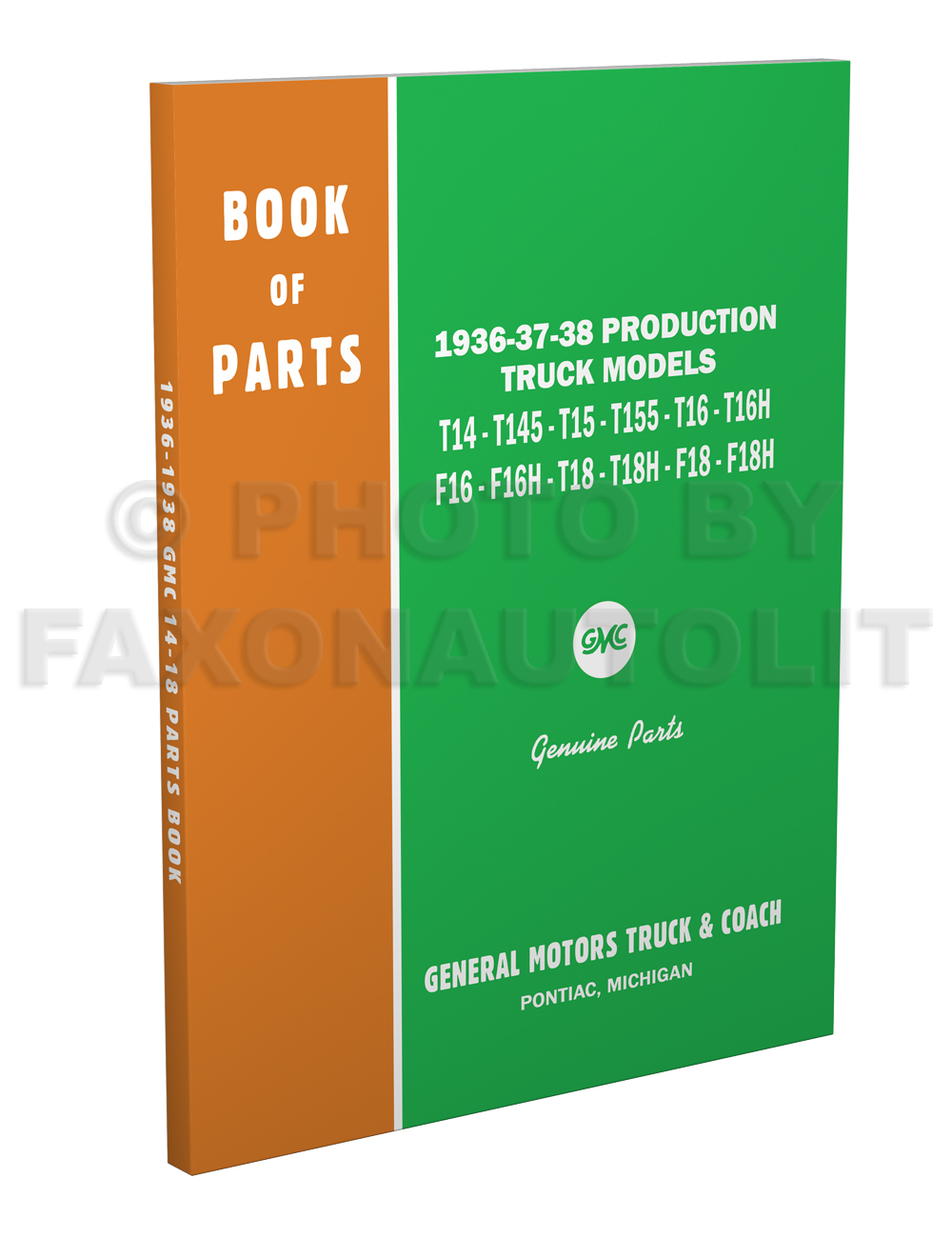1936-1938 GMC Mechanical Parts Book Reprint