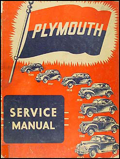 1936-1942 Plymouth Shop Manual Original for All Models
