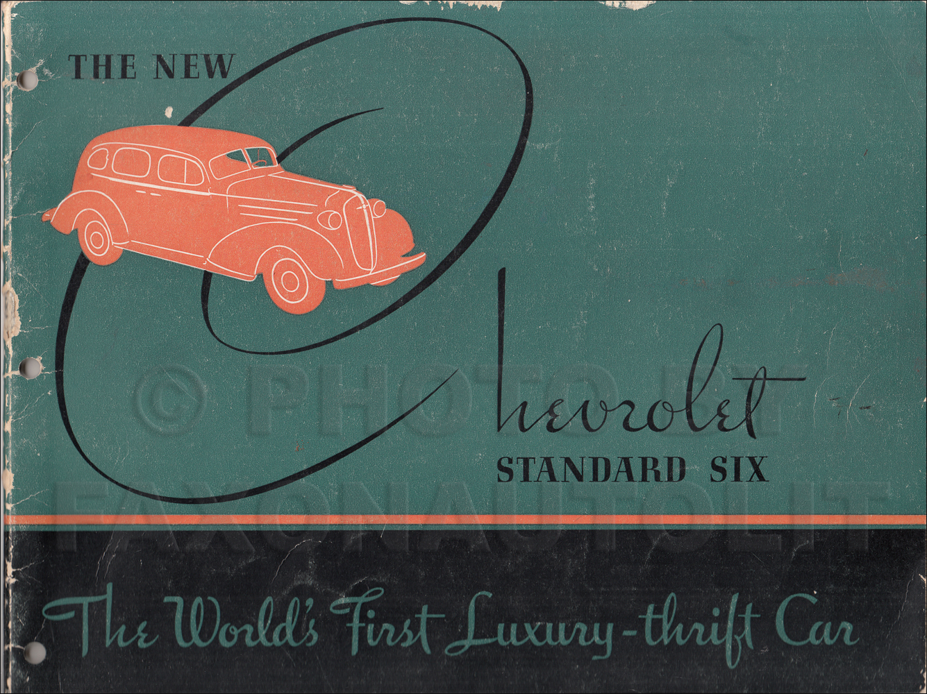 1936 Chevrolet Standard Car Dealer Album Original