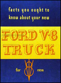 1936 Ford 1½ ton Truck Owner's Manual Reprint One-and-a-half-ton
