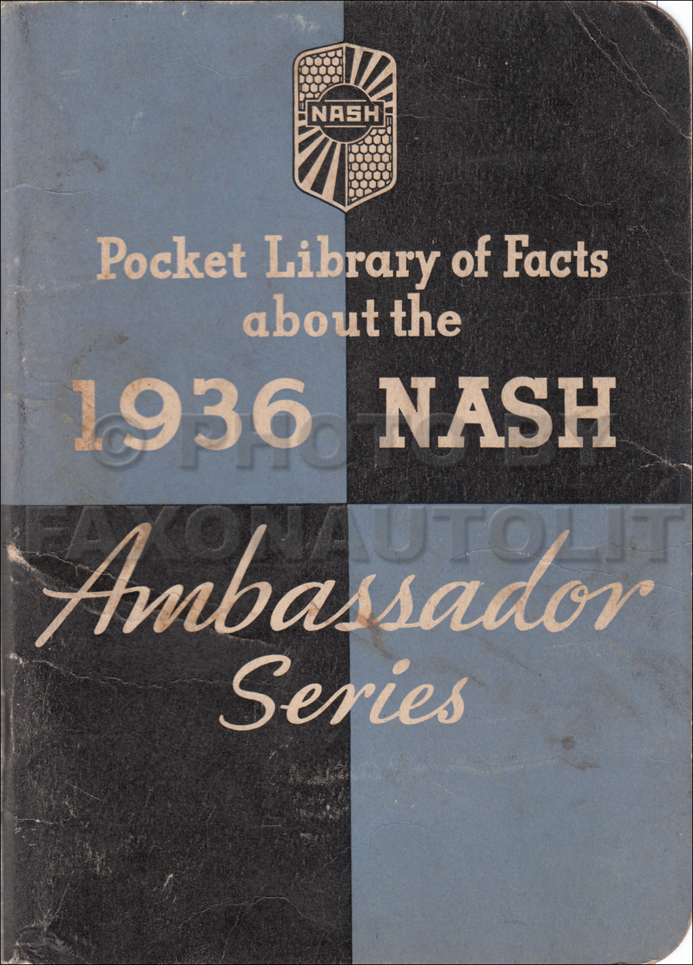 1936 Nash Ambassador Facts Book Original