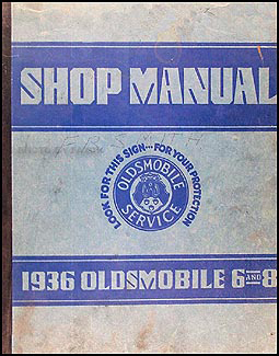 1936 Oldsmobile Repair Manual Original 8 1/2 x 11"