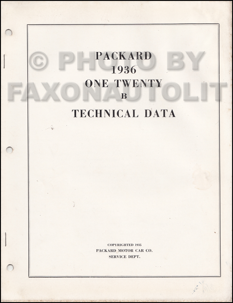 1940 Packard 110 & 120 Shop Manual Original Supplement 