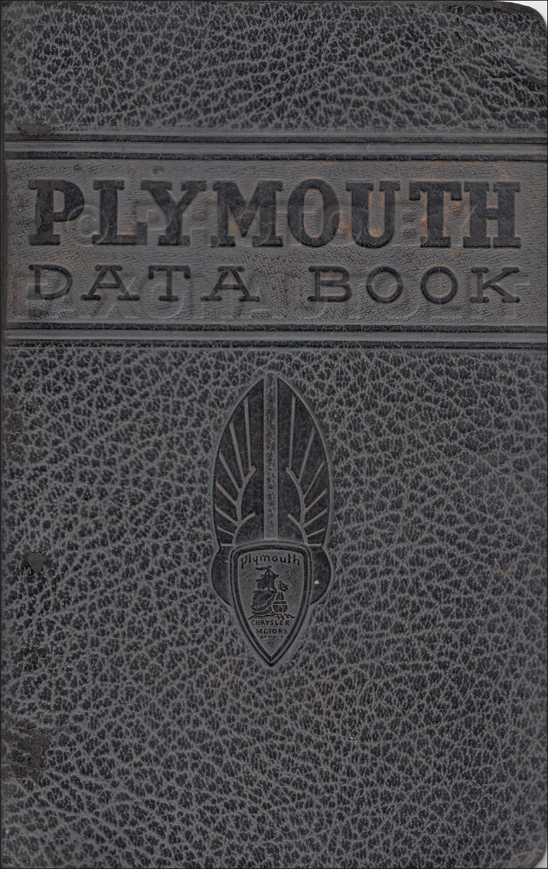1936 Plymouth Data Book Original