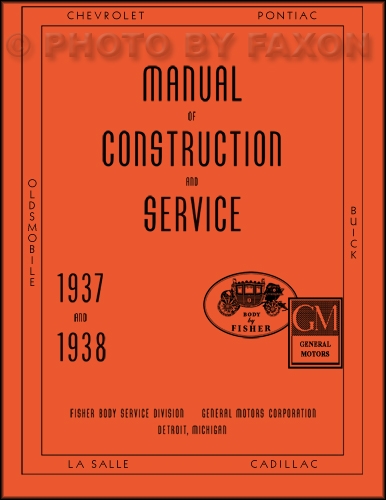 1937-1938 Buick Reprint Body Repair Manual