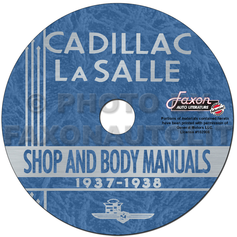 1937-1938 Cadillac & LaSalle CD-ROM Shop manual