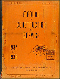 1937-1938 Pontiac Body Repair Manual Original
