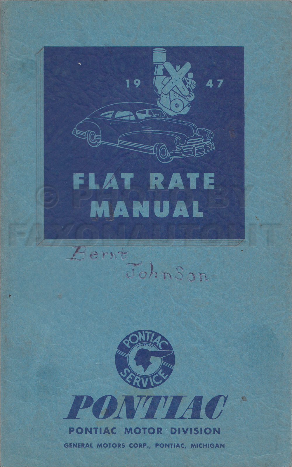 1937 Pontiac Shop Manual Original-- All Models