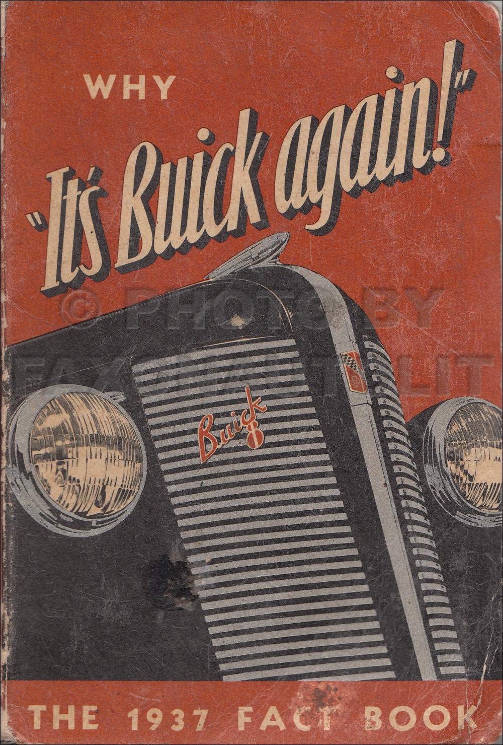 1937 Buick Data Book Original