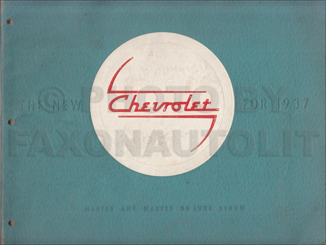 1937 Chevrolet Car Dealer Album Original