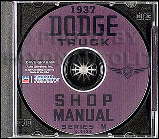 1937 Dodge Truck Shop Manual on CD-ROM