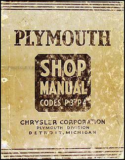 1937 Plymouth Shop Manual Original 