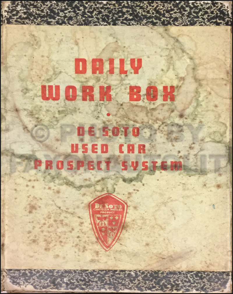 1938-1939 DeSoto File Box Original