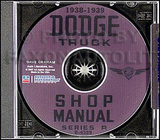 1938-1939 Dodge Pickup & Truck Shop Manual on CD-ROM