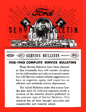 1938-1940 Ford Lincoln Mercury Service Bulletins Reprint