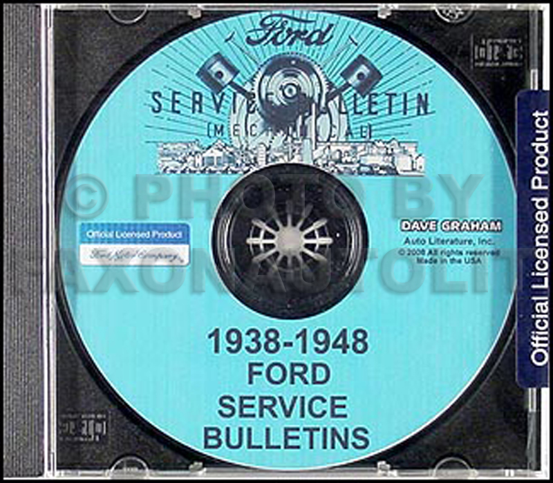 1938-1948 Ford Lincoln Mercury Service Bulletins Repair Shop Manual CD