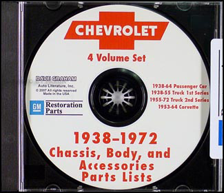 1957-1964 Chevrolet Parts Book on CD-ROM - cars, trucks, & Corvette