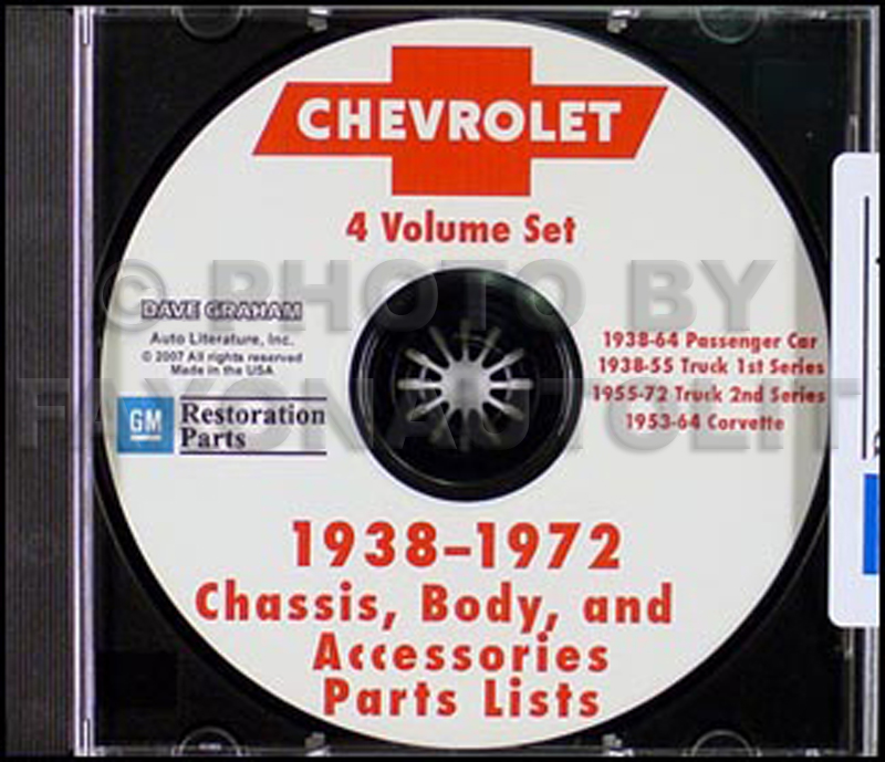 1967-1972 Chevy 1/2 thru 1 ton CD-ROM Parts Illustrations