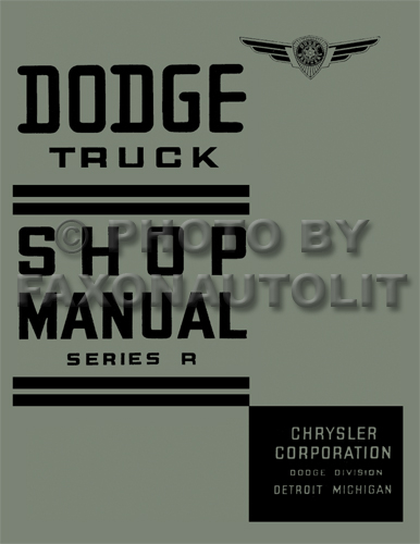 1938 Dodge Pickup & Truck Shop Manual Reprint
