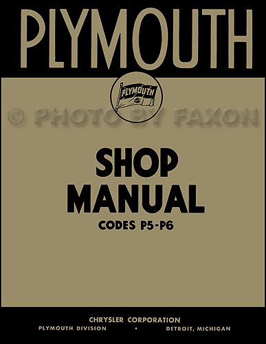 1938 Plymouth Shop Manual Reprint