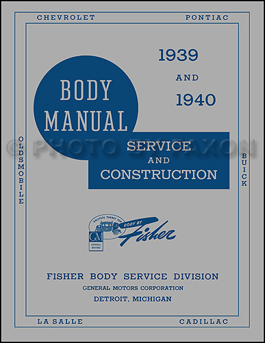 1939-1940 Chevrolet Car Body Manual Reprint