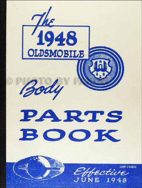 1939-1948 Oldsmobile Master Body Parts Book Reprint 