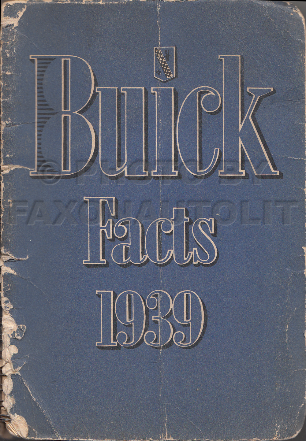1939 Buick Data Facts Book Original