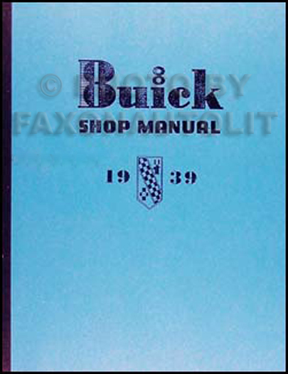 1939 Buick Shop Manual Reprint Supplement