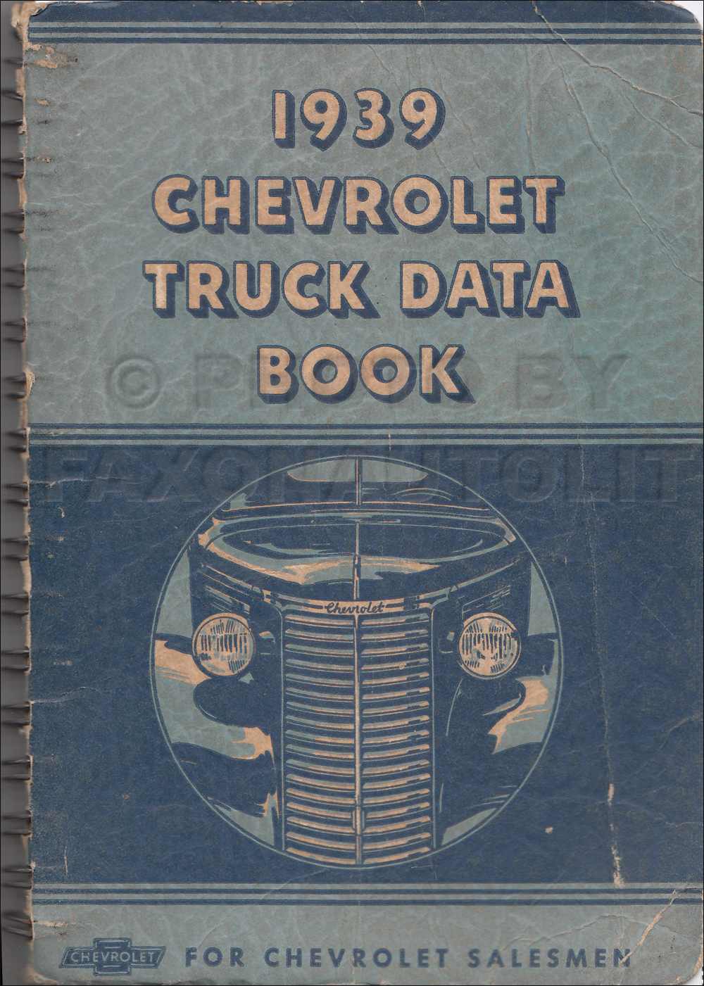 1939 Chevrolet Pickup and Truck Data Book Original