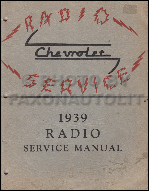 1939 Chevy Radio Manual Original Car, Corvette & Truck