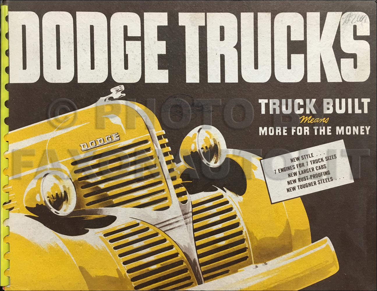 1939 Dodge Truck Dealer Album With Paint Chips Book Original