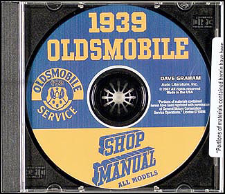 1939 Oldsmobile CD-ROM Shop Manual