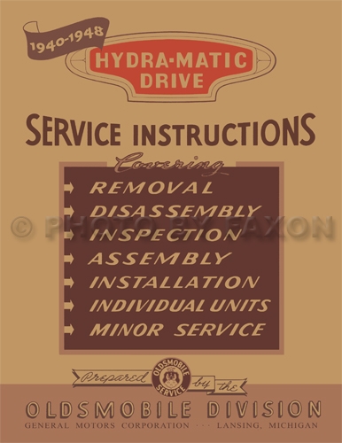 1946 Oldsmobile Hydra-Matic Transmission Repair Manual Original 