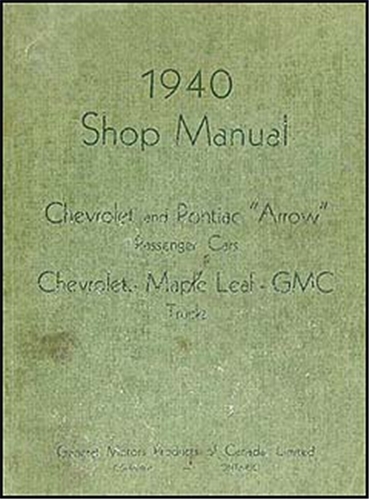 1940 Pontiac Shop Service Repair Manual – Engine, Drivetrain, Electrical Guide (Bishko)