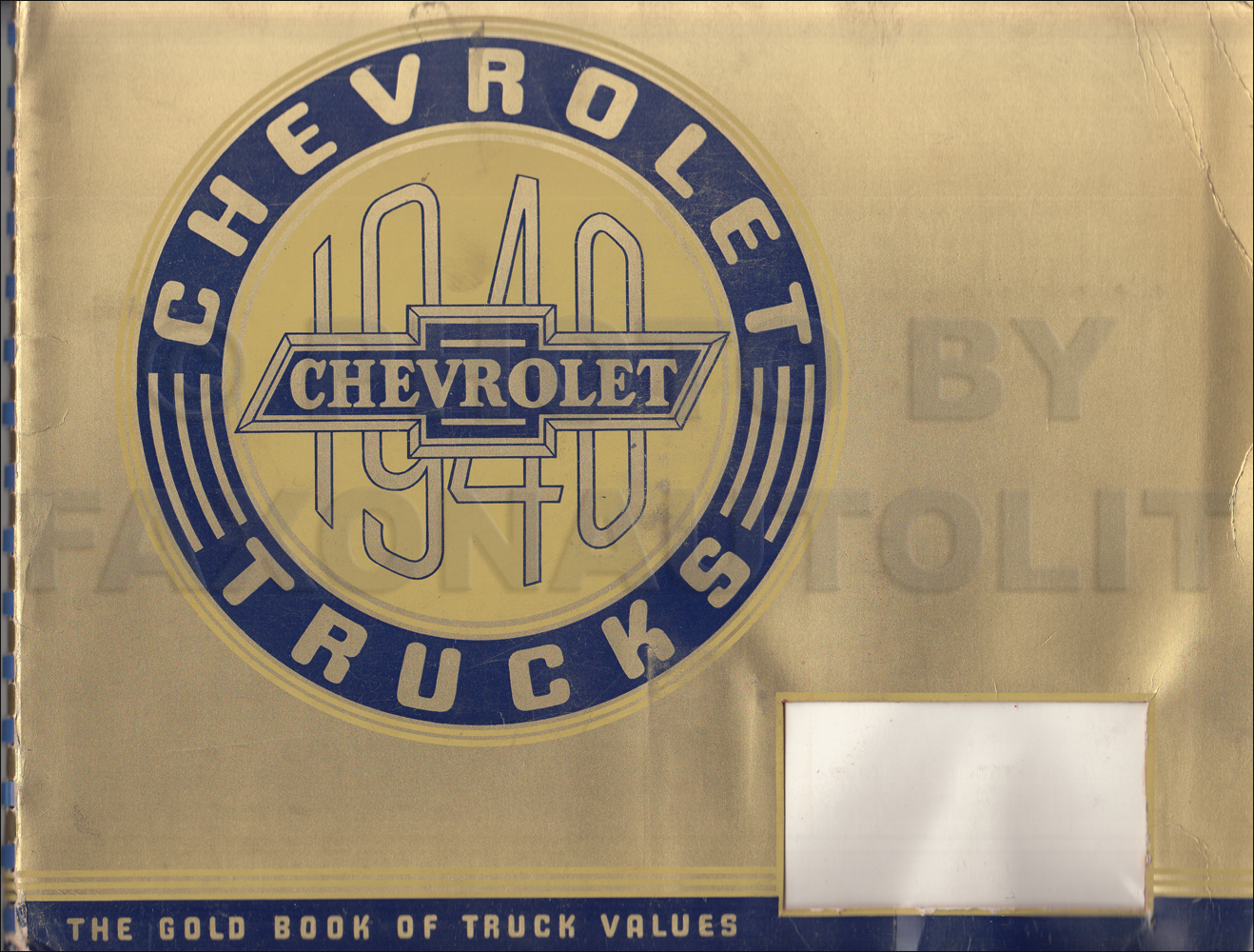 1940 Chevrolet Truck Dealer Album Original