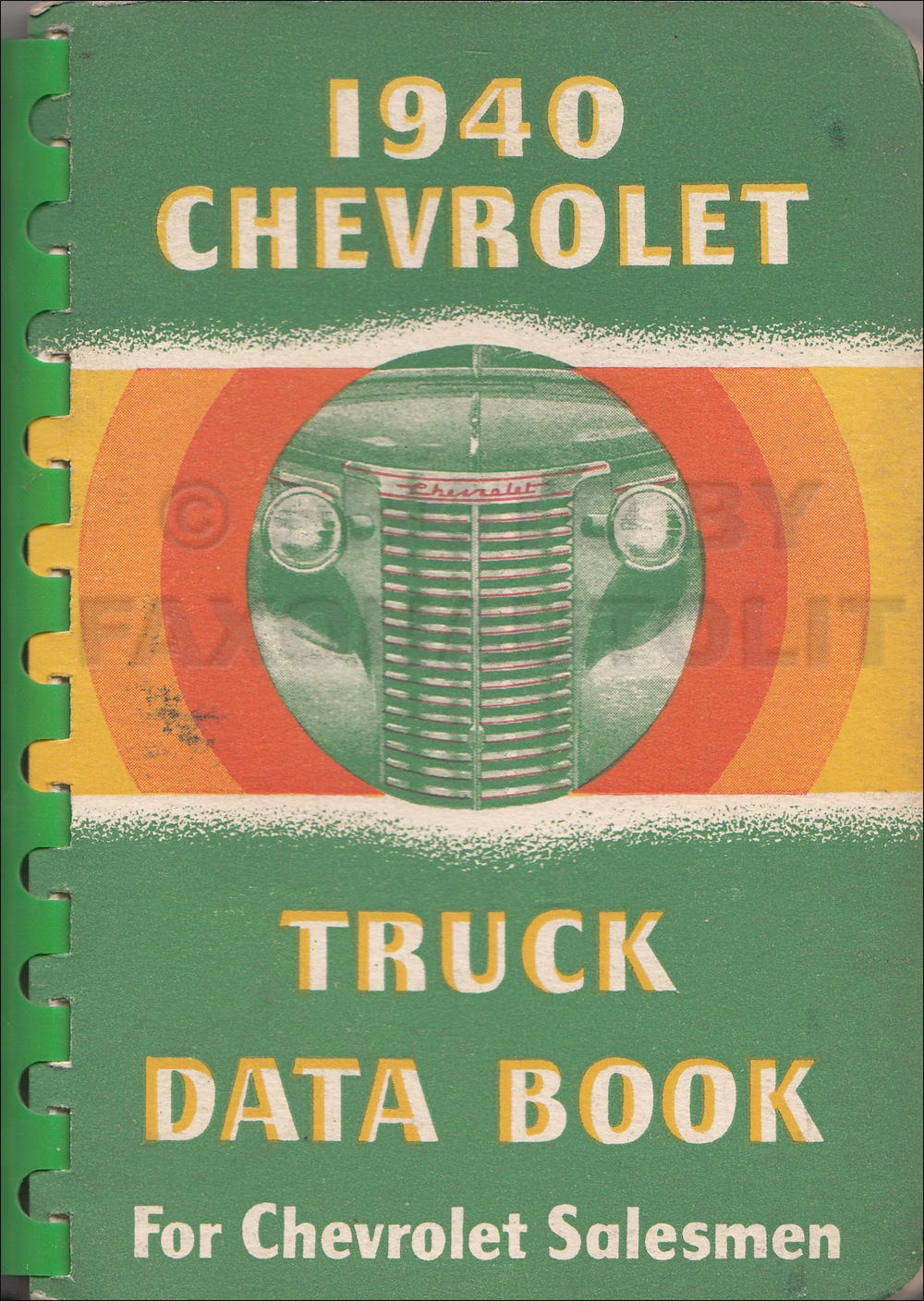 1940 Chevrolet Truck Data Book Original